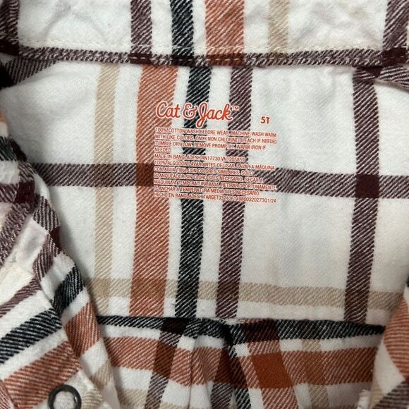 Like New Toddler Flannel Button Down / Size 5T - Picture 3 of 3
